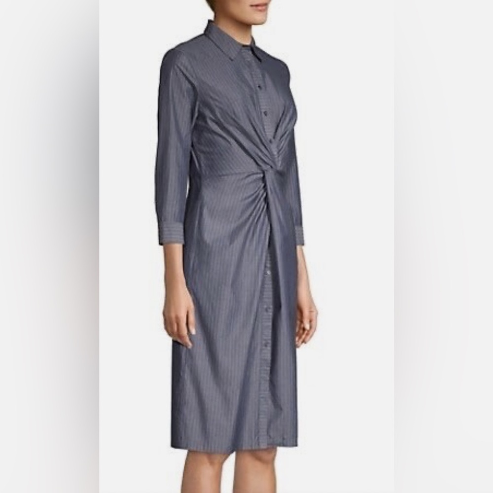 NWT Lafayette 148 New York Blue Federica Dress 8